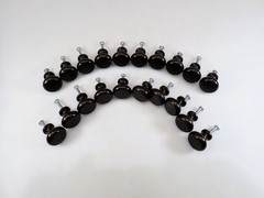 Vintage Solid Brass Cabinet Knobs Lot of 20 Oil Rubbed Bronze Dresser Pulls NOS