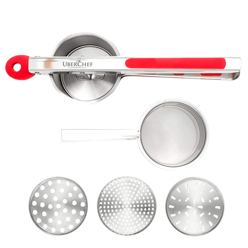 UberChef Potato Ricer Set with 3 Ricing Discs Fine Medium Coarse Stainless Steel gallery