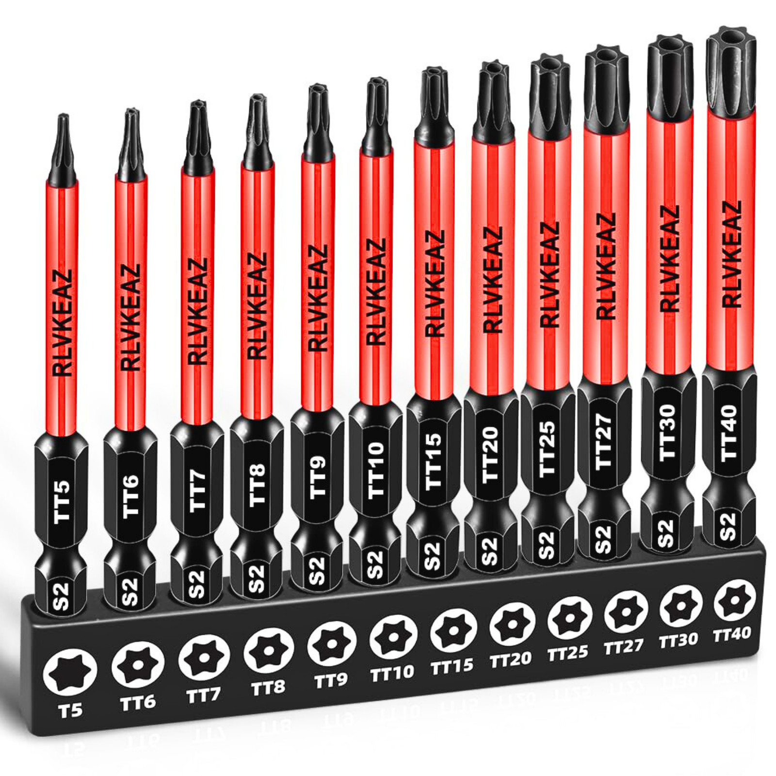 12-Piece Impact Security Torx Bit Set T5-T40, Magnetic High Torque Bits gallery