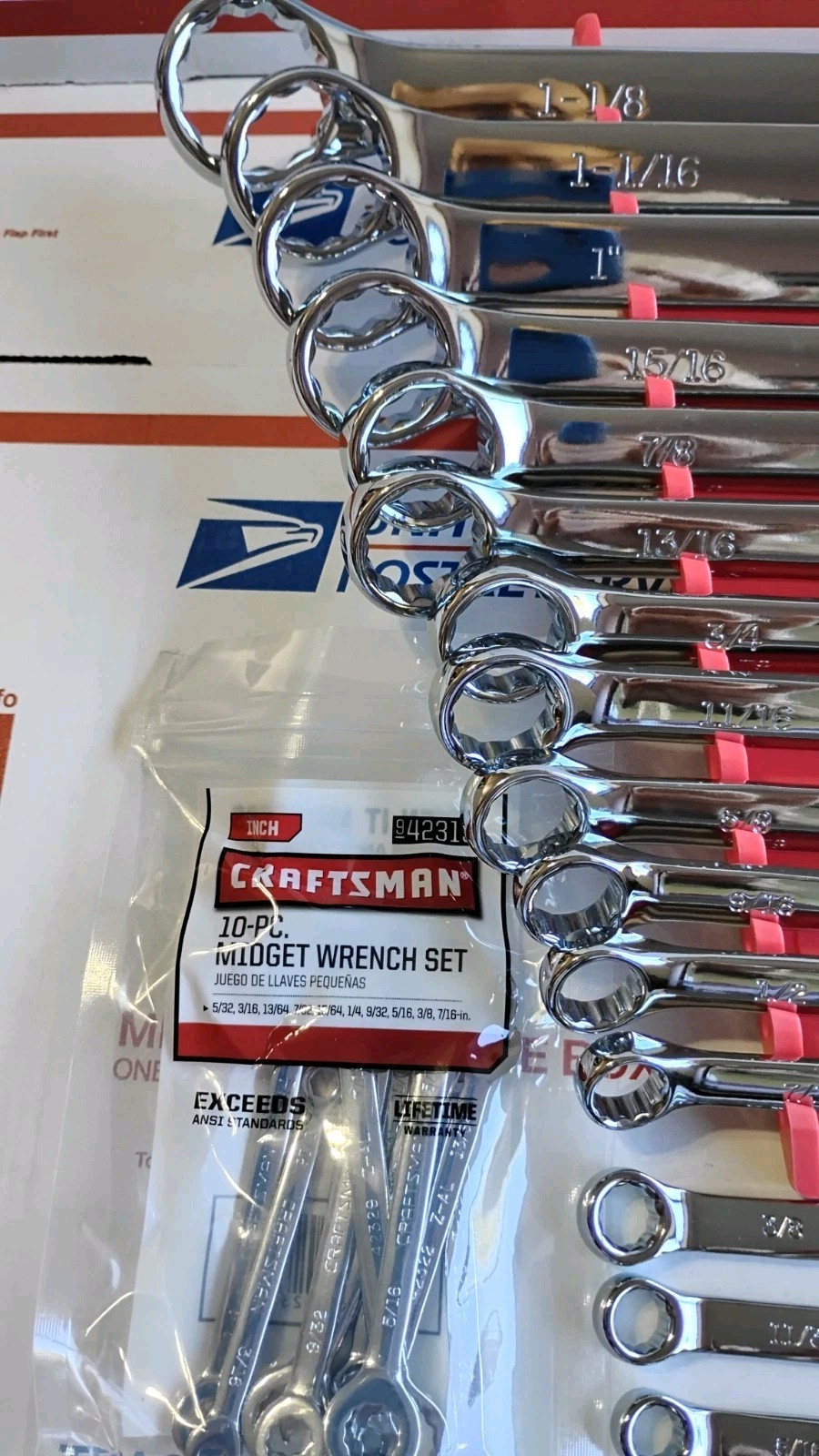 CRAFTSMAN 26 PIECE Standard Combination Wrench Set INCH WITH RACK AIRCRAFT AUTO gallery