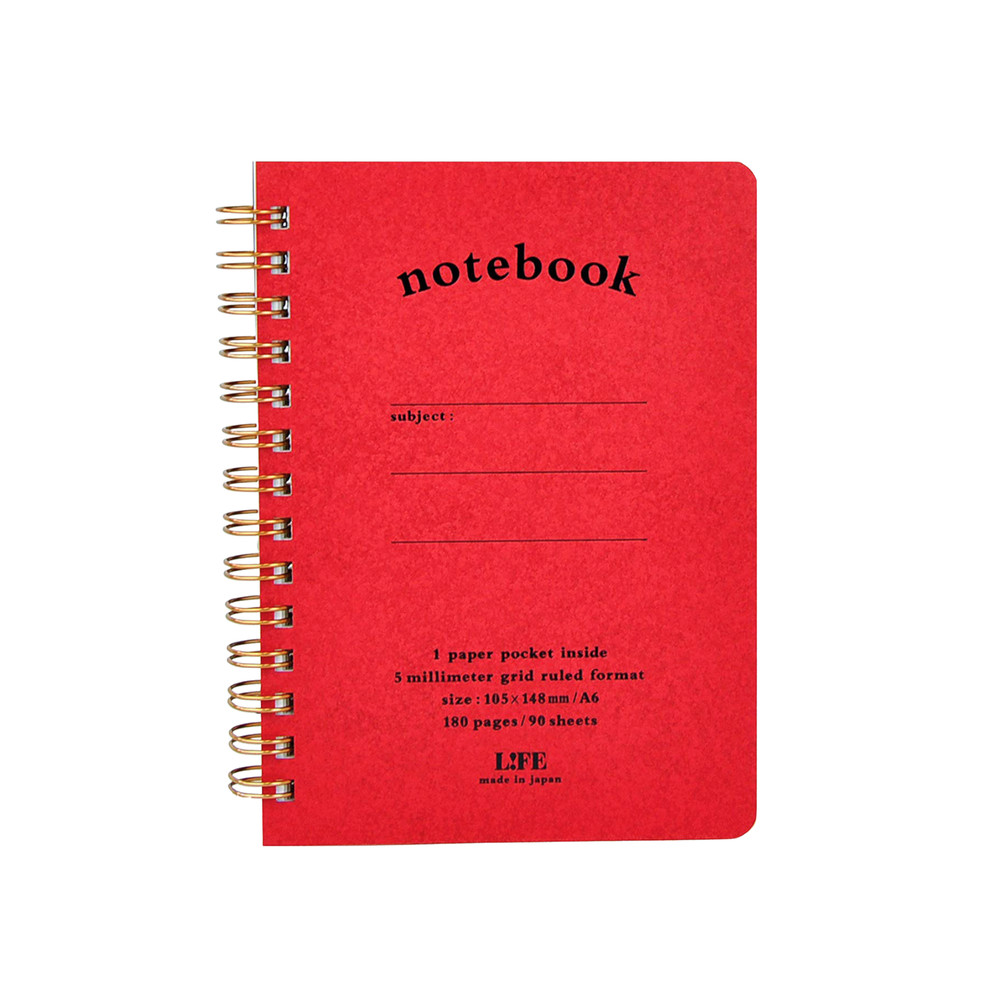 Life Pocket Notes Spiral Bound Notebook: 4 in. x 6 in. (Red) *A6 notebook