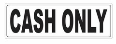Cash Only Sticker D3670
