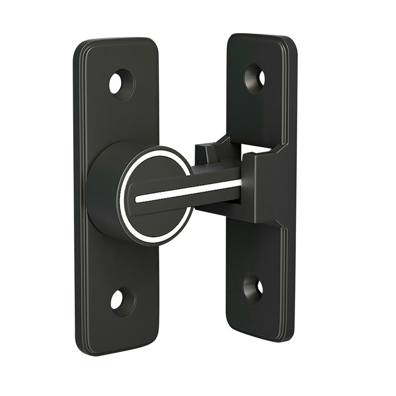 90° Keyless Interior Door Bolt Luminous Surface-mounted Room Door Latch bb gallery