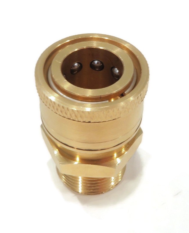Quick-Connect, Threaded, Brass Coupler, M22 Male End x 3/8 inch Female Fitting gallery