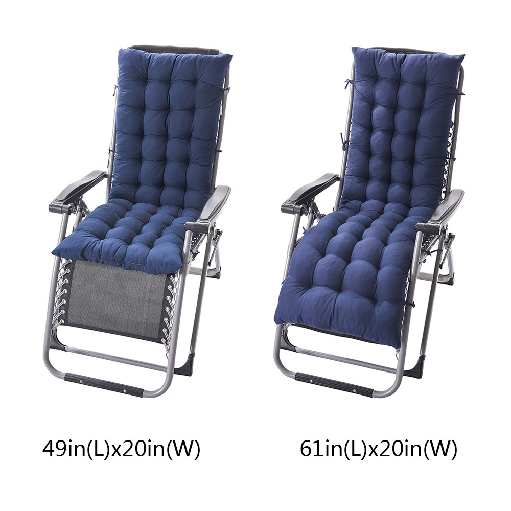 Zero Gravity Recliner Chair Cushion Pad Tufted Chaise Lounge Seat Cushion w/ Tie gallery