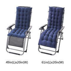 Zero Gravity Recliner Chair Cushion Pad Tufted Chaise Lounge Seat Cushion w/ Tie