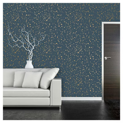 Opalhouse Celestial Compass 198"x20.5" Peel & Stick Wallpaper Nautical Navy/Gold gallery