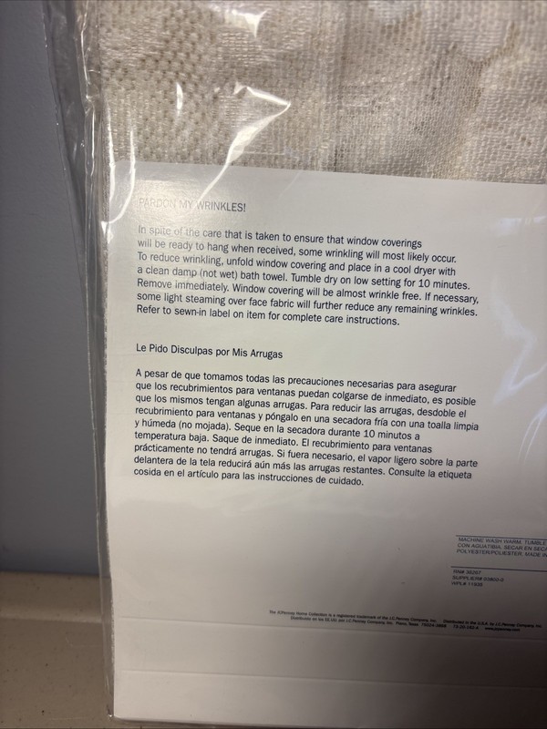2 JC Penney Lace VALANCE Curtain PATTERN-SHARI 51”x 14” Cream 81. New In Package gallery