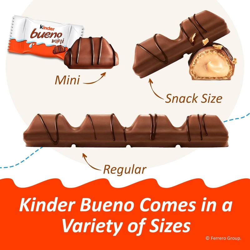 Kinder Bueno Mini Crispy Wafer with Creamy Nut Filling Milk Chocolate(Pack of 4) gallery