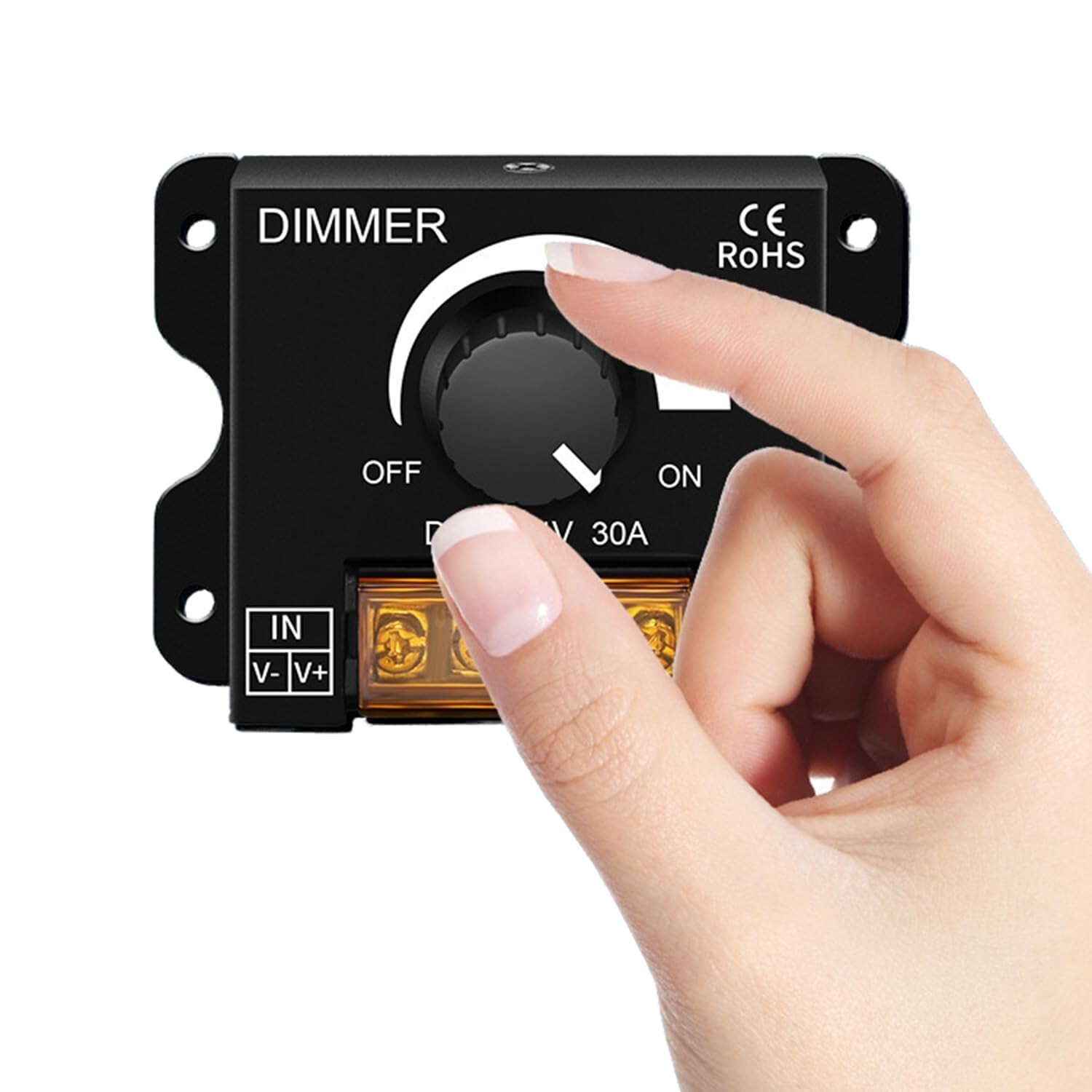 LED Light Strip Dimmer PWM Dimming Controller Knob ON/Off Switch DC 12V-24V 30A gallery