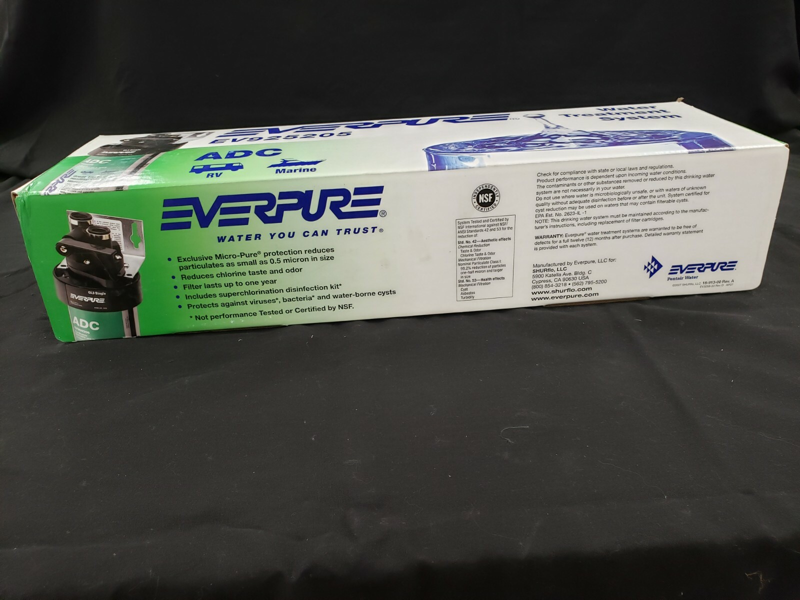 Shurflo EverPure Water Treatment System / Filter for RV & Marine Use EV925205- gallery
