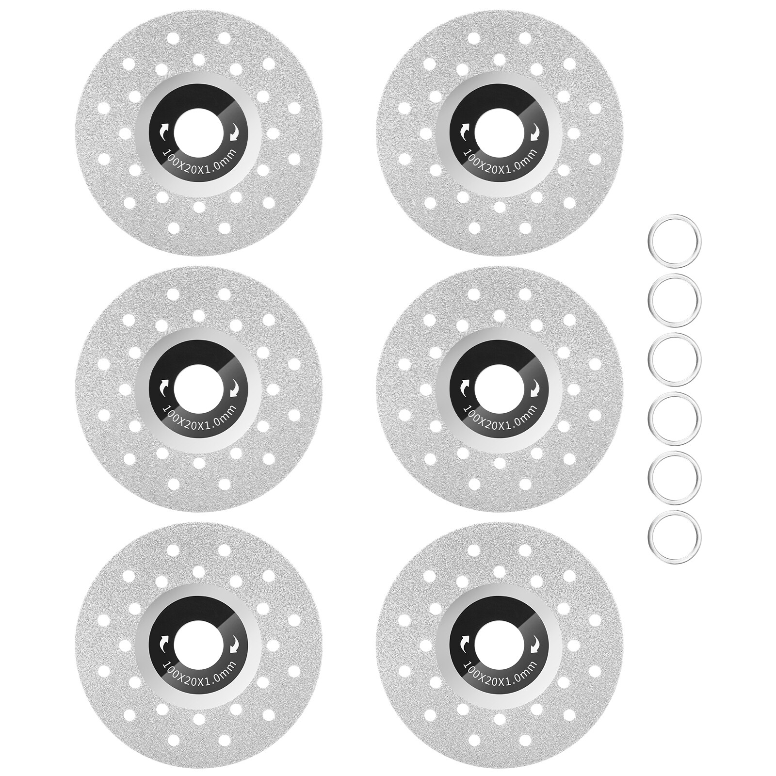 6PCS 4" Rock Slab Grinding Disc Diamond Tile Cutting Saw Blade for Angle Grinder gallery