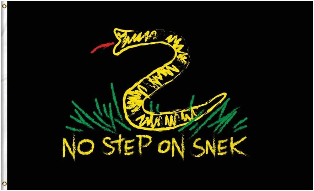 Personal Expression No Step On Snek Flag 3x5 Ft Black Polyester Room Decor Flag
