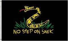 Personal Expression No Step On Snek Flag 3×5 Ft Black Polyester Room Decor Flag