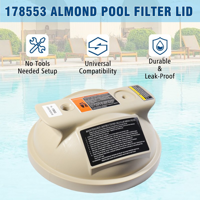 178553 Pool Filter Lid Patrs Assembly for Pentair Clean & Clear Cartridge Filter gallery