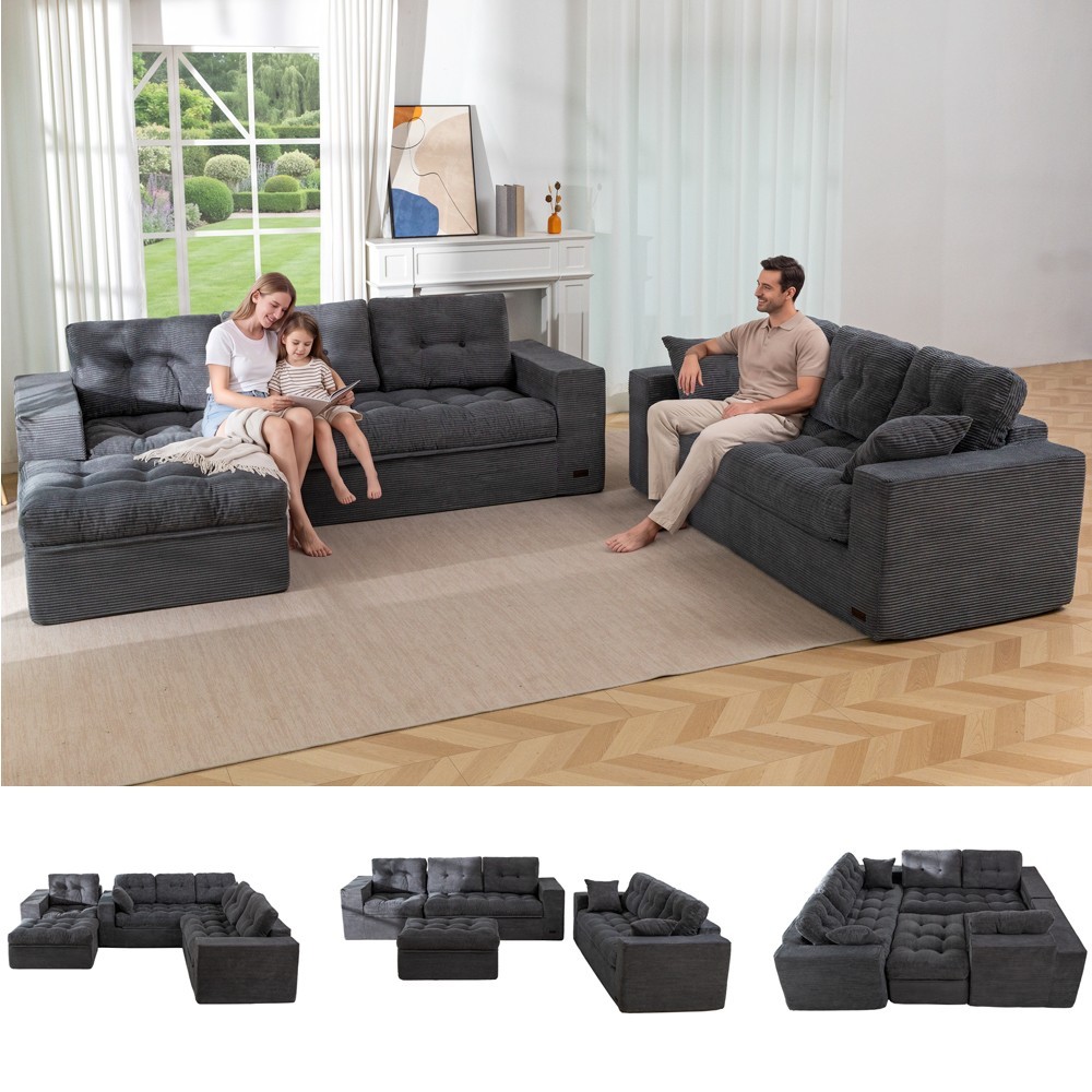 MAXYOYO Modular Sectional Sofa , Cloud Boneless Couch with Layered Cushion gallery