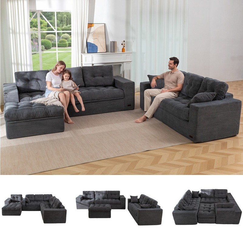 MAXYOYO Modular Sectional Sofa , Cloud Boneless Couch with Layered Cushion gallery