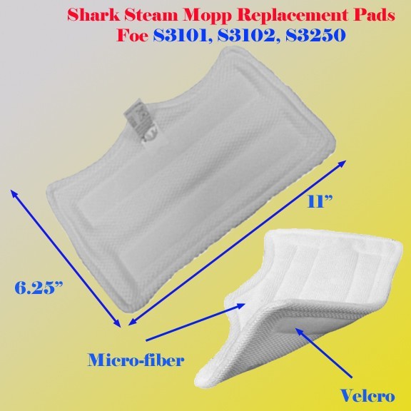 Shark Microfiber Euro Pro Steam Mop Pad Replacement S3101 S3102 S3250 3101 3250 gallery