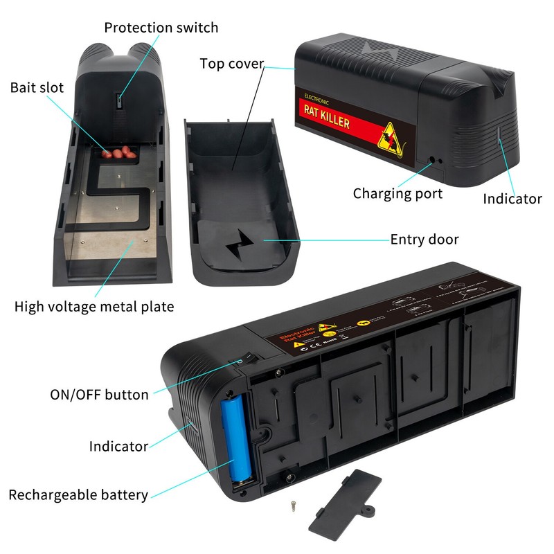 Electronic Mouse Trap Victor Control Rat Killer Pest Electric Rodent Zapper US gallery