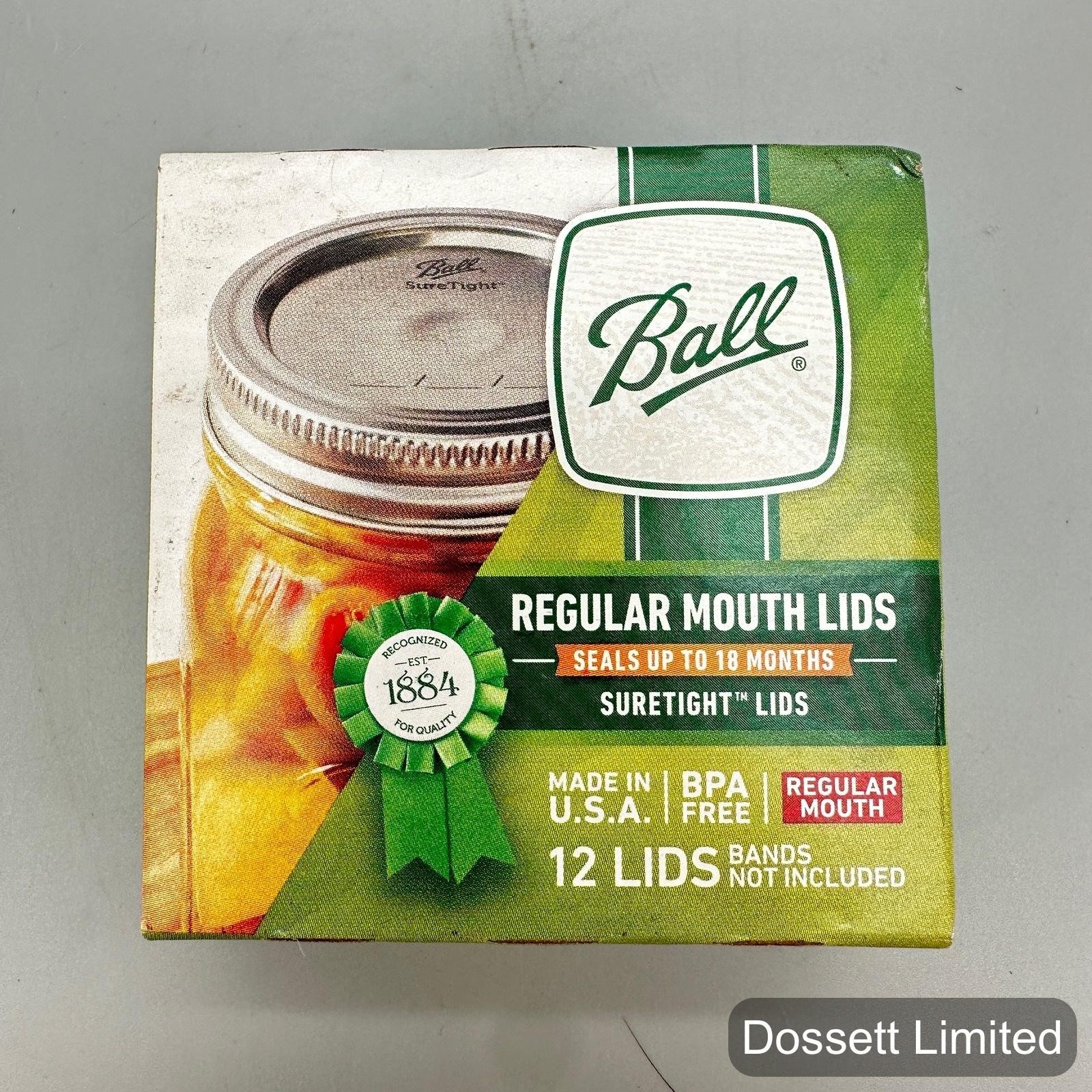 Ball Regular Mouth Canning Jar Lids SureTight 12 Count Lot Of 4 Metal Silver USA gallery