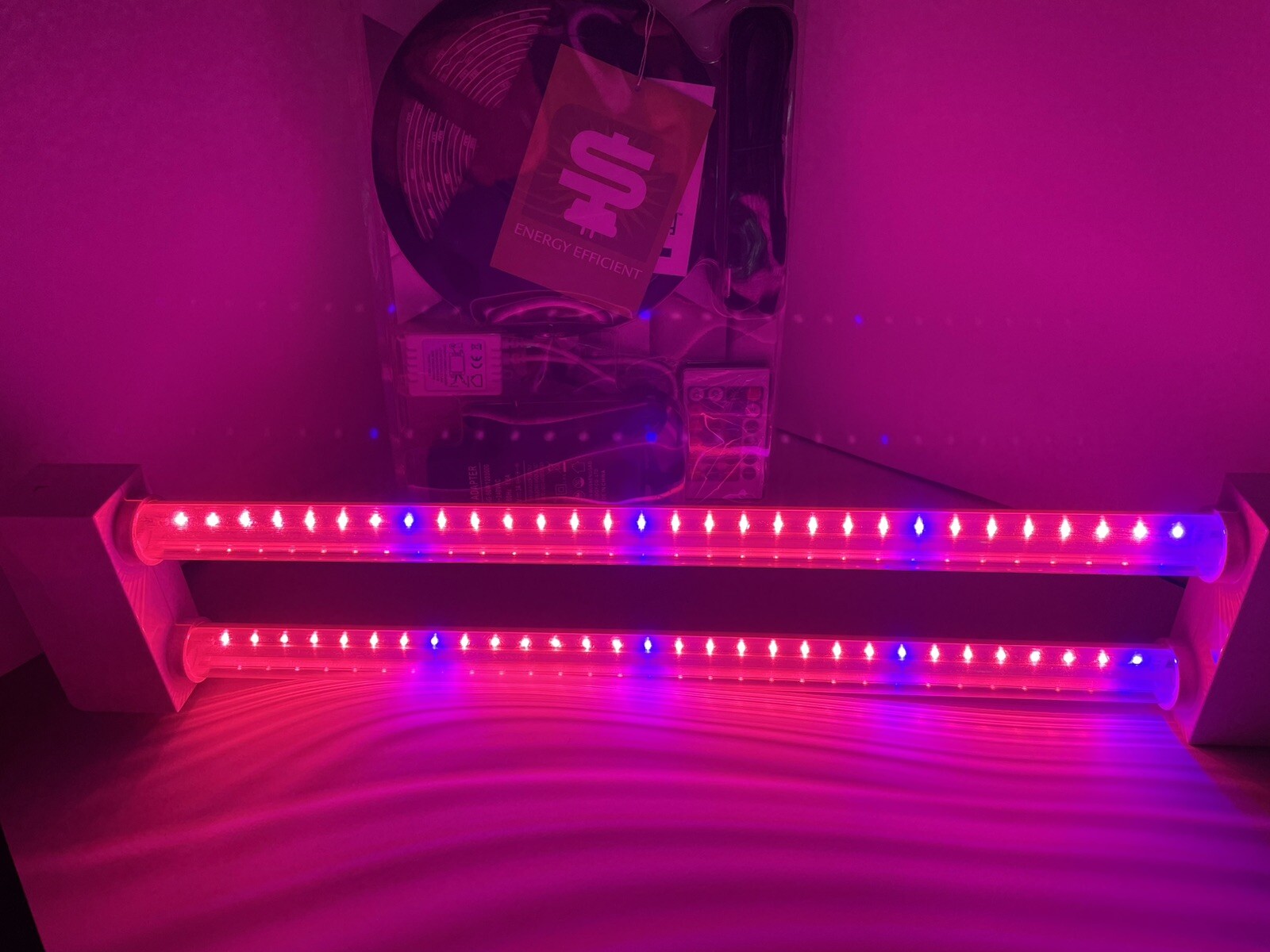 5 meter lenght /30 quty Waterproof LED RGB Strip Lights and light bar set. pink gallery