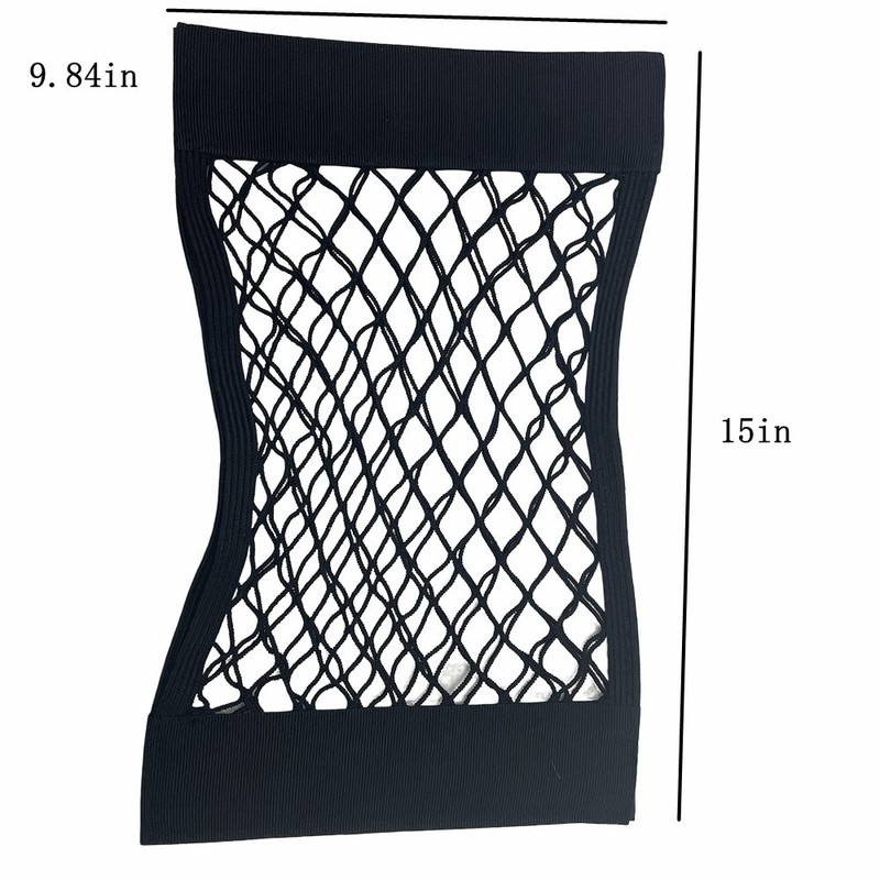 1PC Universal Black Car Storage Net 38*25CM Double Layer Car Storage Bag gallery