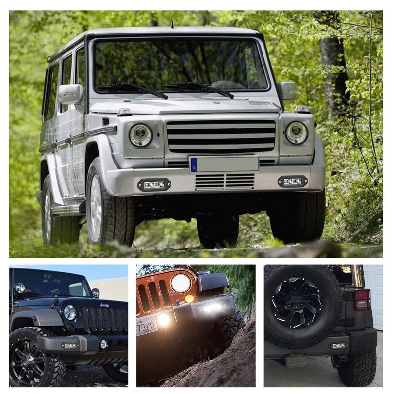 Flush Mount LED Pods, 40W 2PCS Off Road Backup LED Light Bar Driving Lights F... gallery