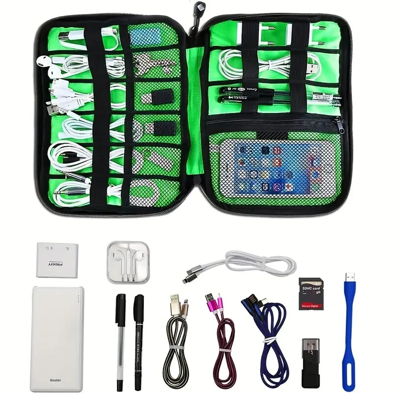 Electronics Accessories Organizer Bag, Portable Tech Gear (F1) gallery
