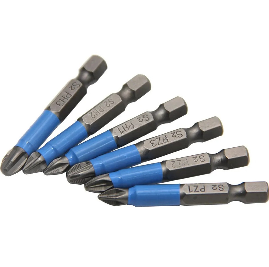 6pcs Electric Screwdriver Bit Set PH1 PH2 PH3 PZ1 PZ2 PZ3 Woodworking - NEW gallery