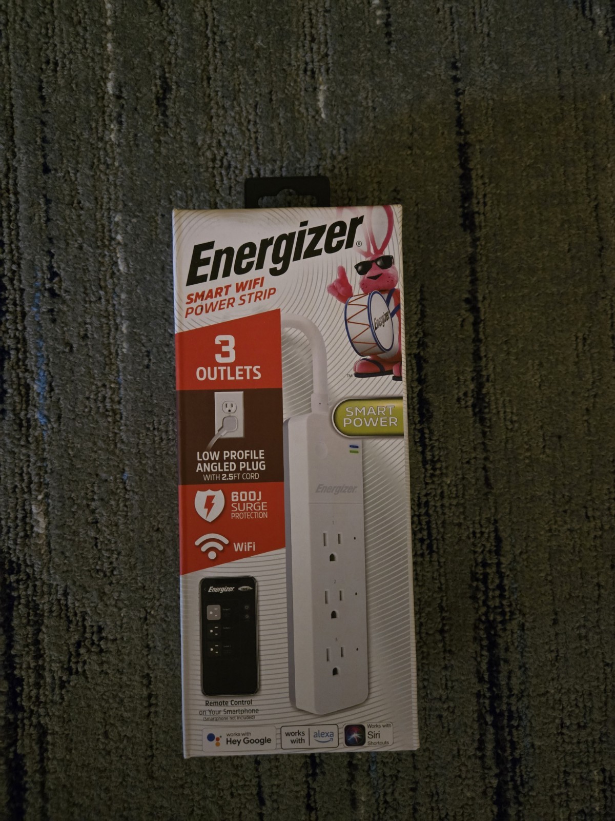 Energizer WiFi Smart Power Strip ! 3 Outlets Google Siri Alexa Surge Protect ! gallery