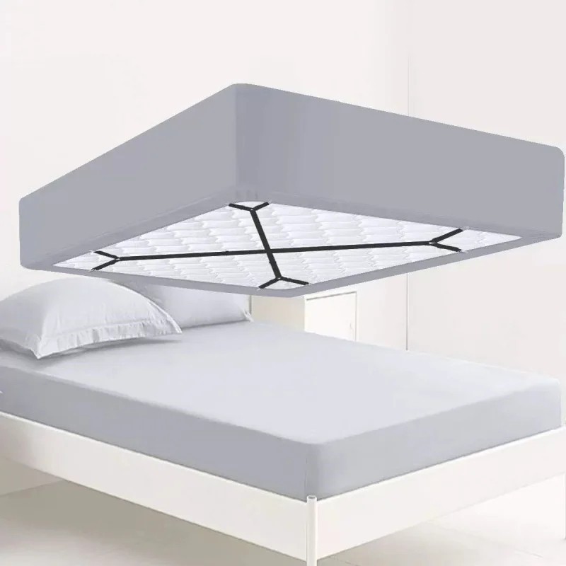 4x Bed Sheet Fasteners Adjustable Elastic Suspenders Straps Mattress Covers Clip gallery