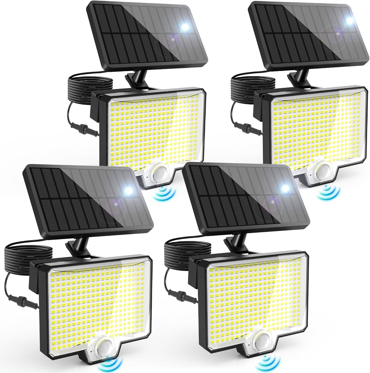 294 LED Solar Motion Sensor Outdoor Lights, 5200Lm Solar Flood Lights, IP67 Wate gallery