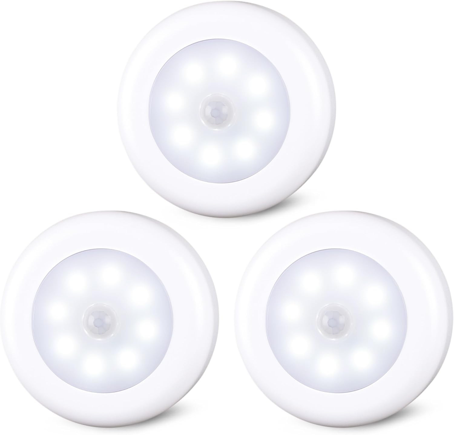 STAR-SPANGLED 3 Pack 3.1” Motion Sensor Lights Indoor AA Battery Operated, Stick gallery