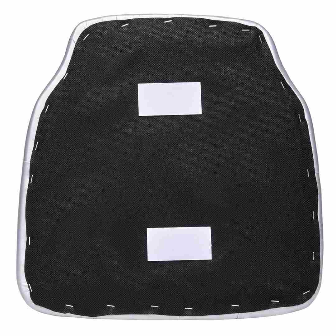 Silver 1.75" Thick Vinyl Tufted Panel Chiavari Chair Cushion by Chivari gallery