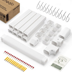 Mini Split Line Set Cover 3 Inch 14Ft, Easy to Install Lineset Cover Kit for Min