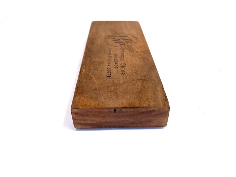 Eze-Lap Diamond Sharpener Fine-Grit Surface Mounted on Walnut Block Non-Skid 7" gallery