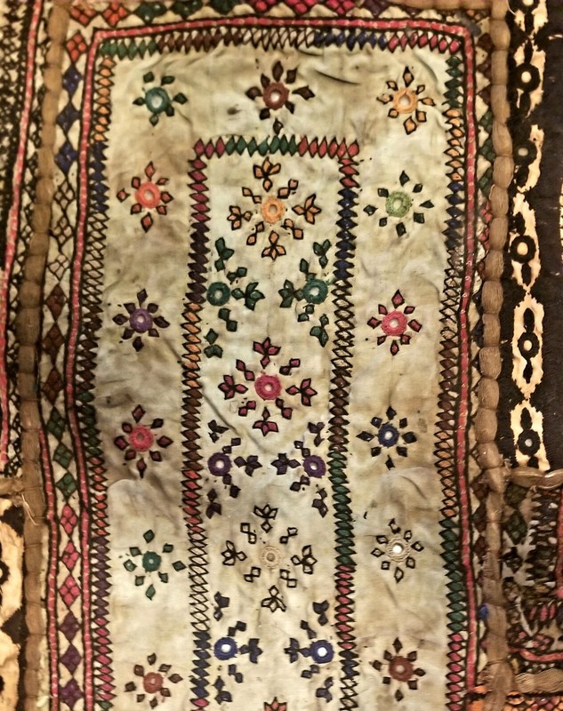 Vintage Indian Patchwork Tapestry KATCHI Mirror Rug, Handmade 3'x7' Tribal Art gallery