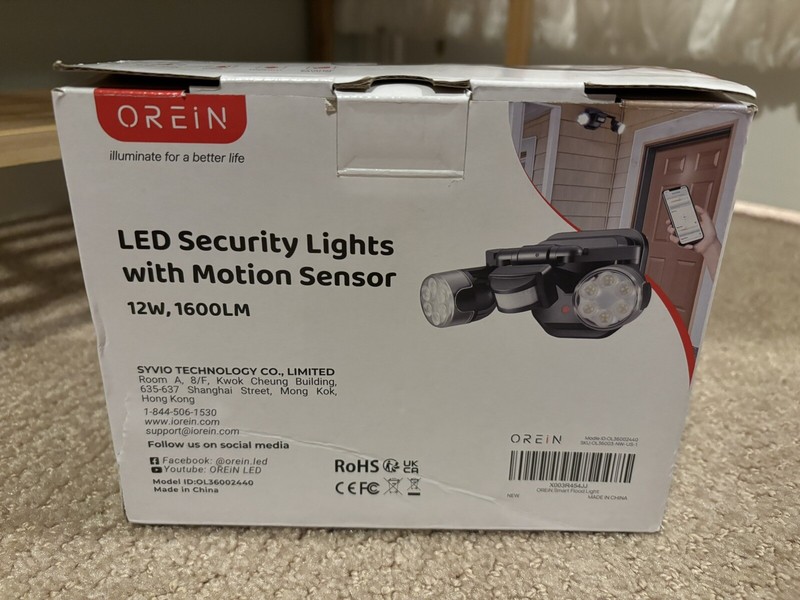 LED Security Lights With Motion Sensor 12W, 1600LM OL36002440 gallery