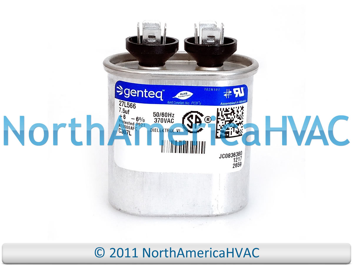 Capcom Capacitor 7.5 uf MFD 370 volt Fits GE Genteq 27L566 27L566BZ3 27L566BZ2 gallery