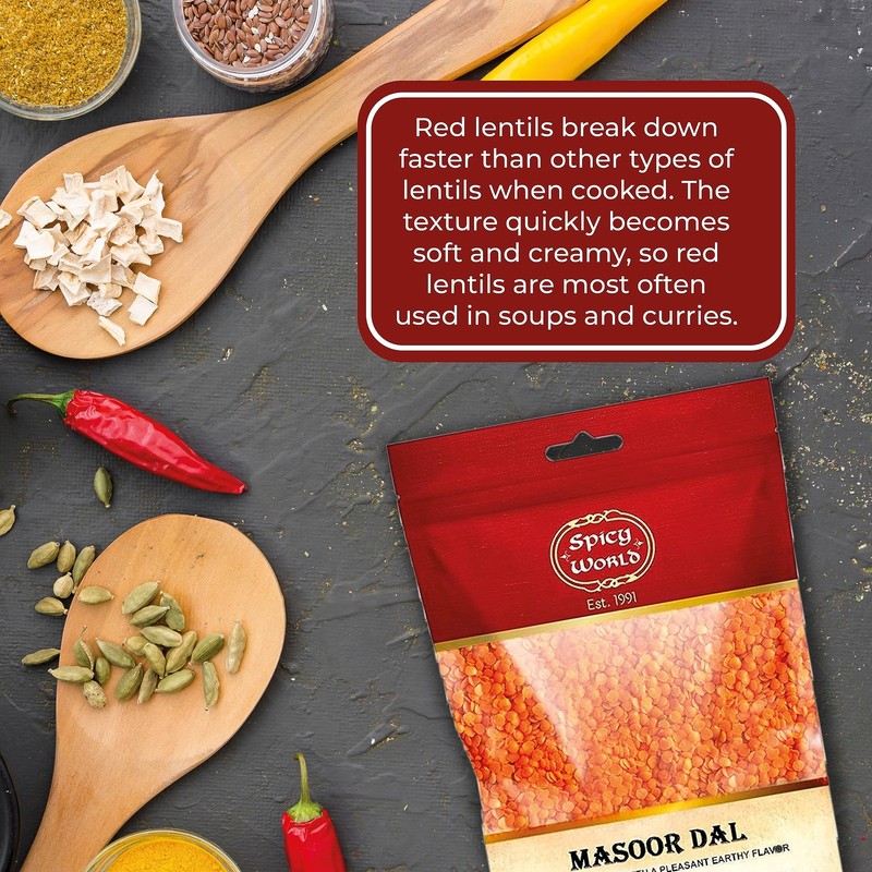 Masoor Dal 4 Pound Bag - Split Red Lentils Dry - All 4 (Pack of 1) gallery