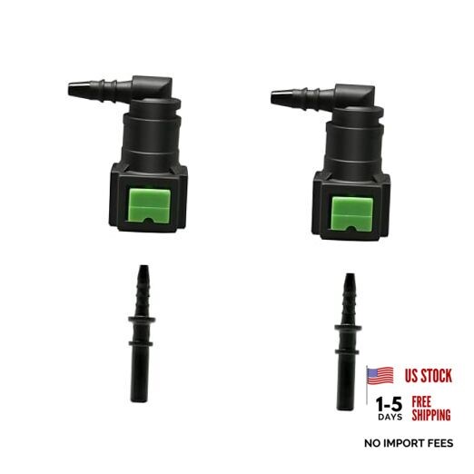 Fuel Line Quick 2 Sets Elbow Fuel Line Quick Connect SAE 6.3mm to ID 3mm gallery