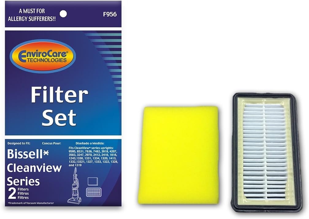 Bissell 9595 Cleanview Vacuum Foam & Hepa Filter Set Envirocare Part F956 gallery