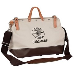 Klein Tools 5102-16SP Canvas Tool Bag, Deluxe, 16x6x14 In, 13 Pkt