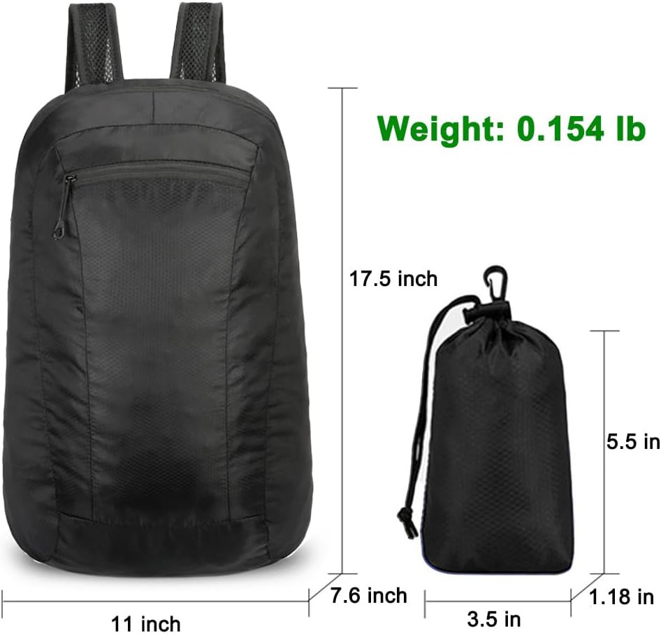 Foldable Backpack, Camping Small Backpack, Hiking Daypack, 20L Lightweight Water 2