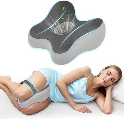 Knee Pillow for Side Sleepers Memory Foam Sciatica Pain Relief Leg Pillow, Remov gallery