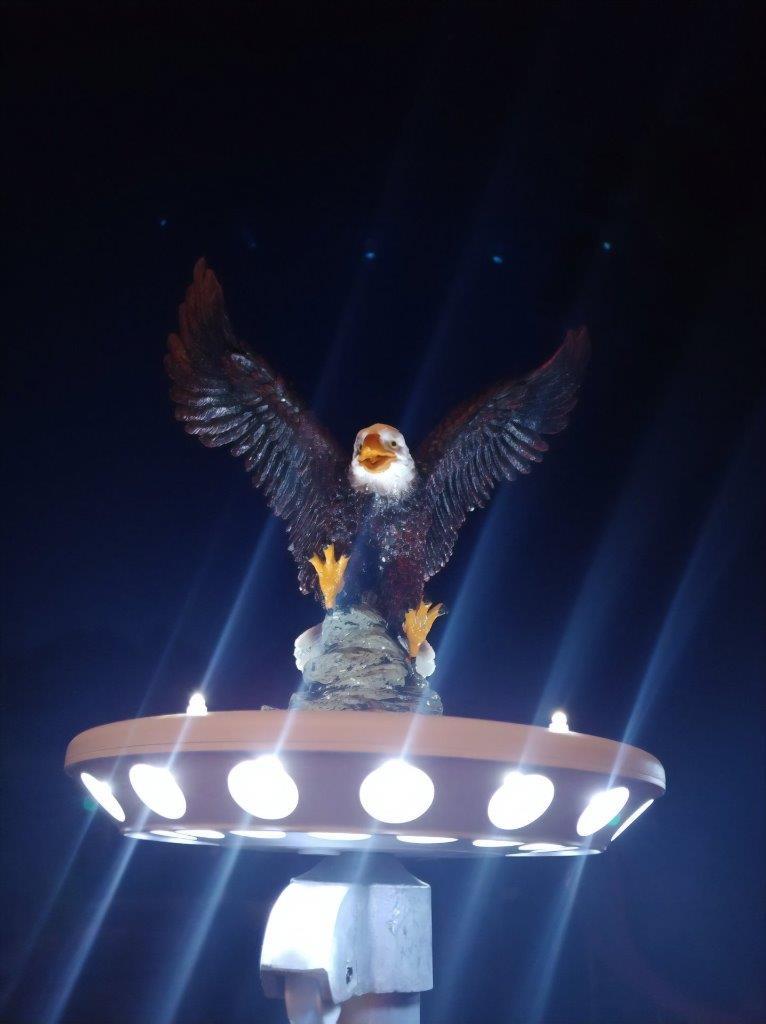 Solar DISC Light 3 rows 38 Led's with Up-light for Finial USA Patented gallery