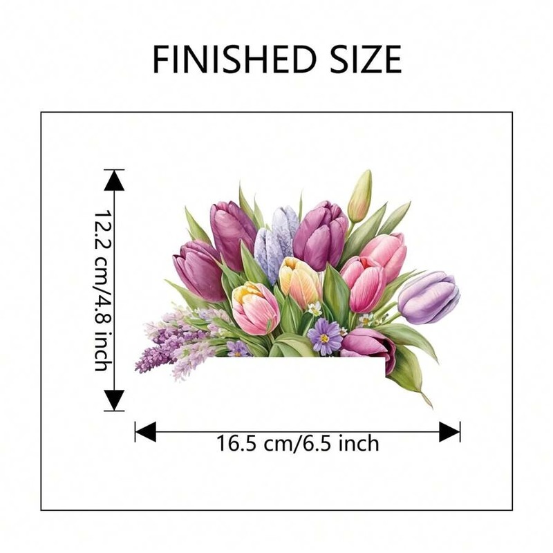 4 Pcs Wall Decals Creative Tulip Switch Removable Flower Switch Leaf Stickers gallery