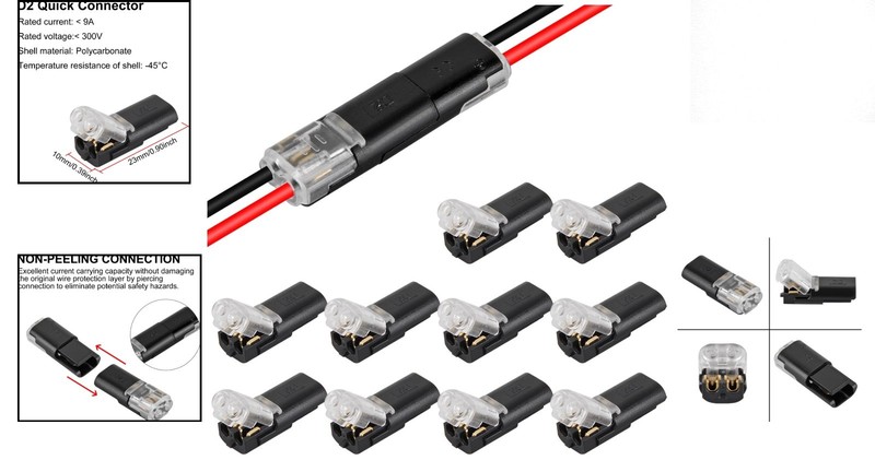 Reusable 2 Pin Low Voltage Wire Connectors - Fast and Safe Wiring Solution gallery