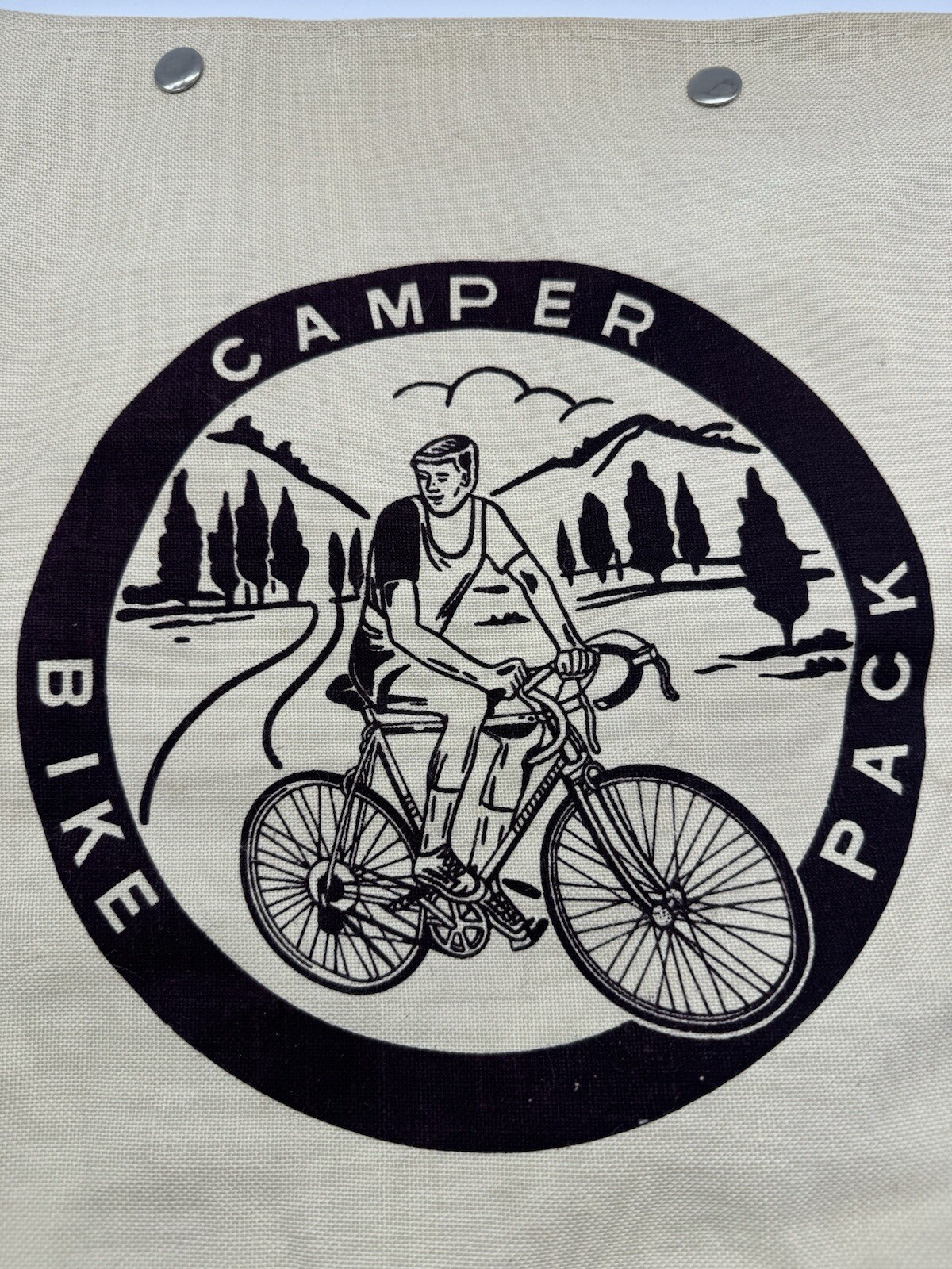 Canvas Backpack Camper Bike Pack Snaps Biker Mountain 2