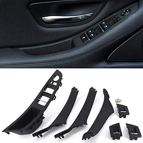 FEXON Black Window Switch Armrest Panel, Inner Door Pull Handle Trim Cover